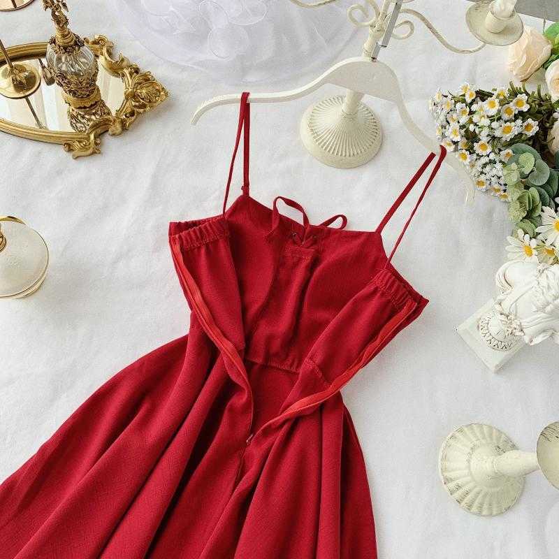 FMFSSOM 2021 Women Sexy Spaghetti Strap Dresses Summer Female V Neck Sleeveless High Waist Dress Ladys Sash Tie Up Dress Y0603, Khaki
FMFSSOM 2021 Women Sexy Spaghetti Strap Dresses Summer Female V Neck Sleeveless High Waist Dress Ladys Sash Tie Up Dress Y0603, Khaki