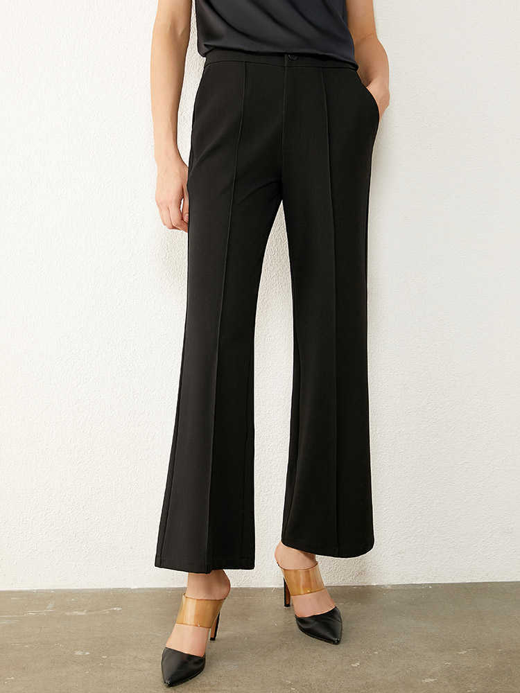 Minimalism Autumn Winter OLstyle Women's Pants Women Suit Causal Solid Bell-bottomed 12030432 210527