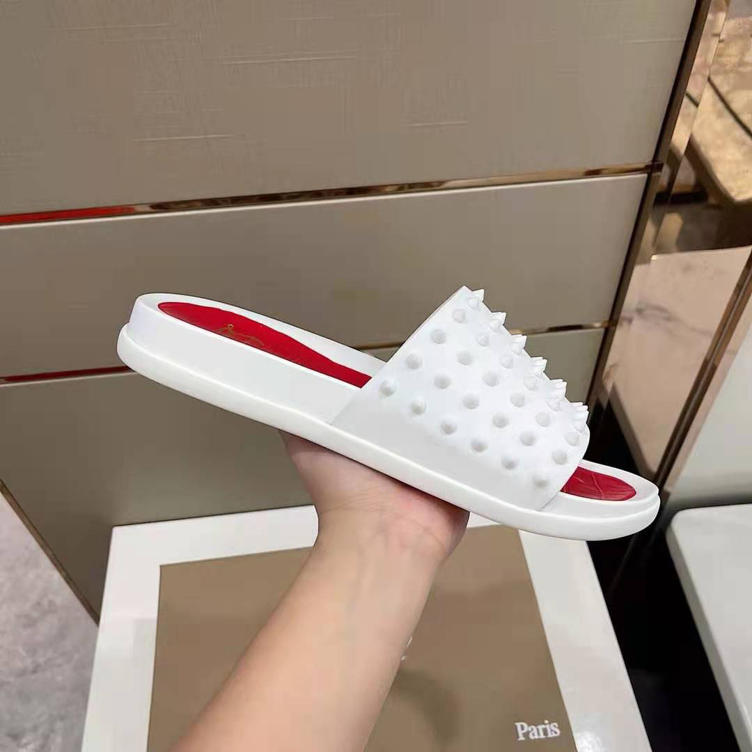 Men's Outdoor Slip casual red bottom shoes flats Flip Beach Slides spiked paris homme shoe reds soles rubber high quality Pool Fun studed 38-46, Black
Men's Outdoor Slip casual red bottom shoes flats Flip Beach Slides spiked paris homme shoe reds soles rubber high quality Pool Fun studed 38-46, Black