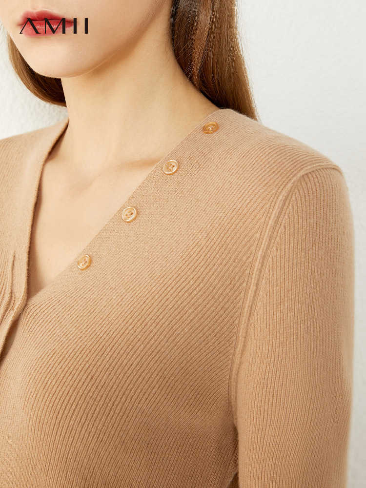 Minimalism Autumn Winter Sweaters For Women Fasion 100%Wool&Cashmere Solid Turtleneck Sweater Women's sweater 12040849 210527