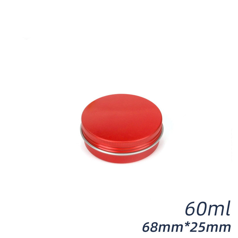 60G/ ML 2 OZ Aluminum Tin Jars Cosmetic Containers Round Tin Cans with Screw Cap Lid for DIY Crafts, Cosmetics, Candle, Travel Storage