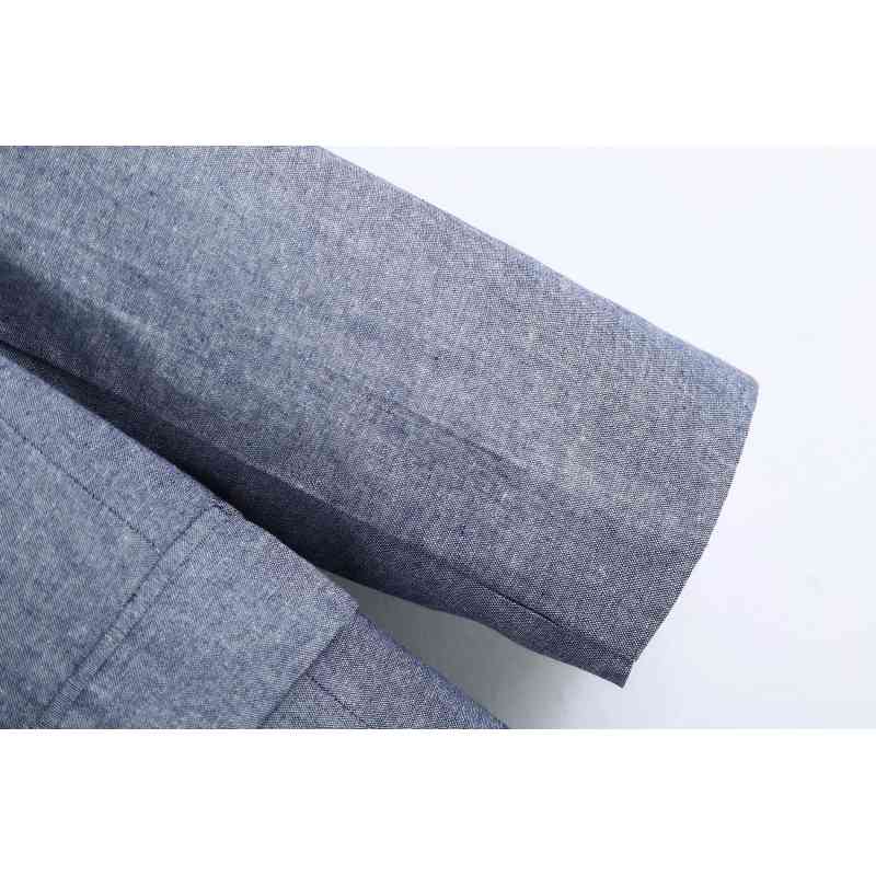 Fashion Pockets Women Suits Autumn Elegant Gray Office Ladies suits Casual Striped Female Blazer Slim Girls Chic Coats 210430