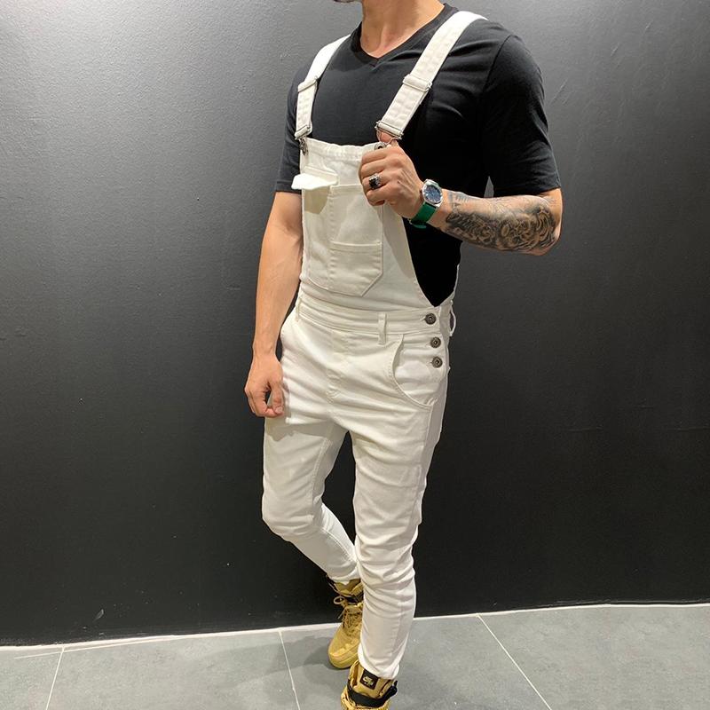 Jeans Trousers Overalls 6 Colors Fashionable Men Suspenders Denim Brand Hip Hop Fashion Jumpsuit Men's