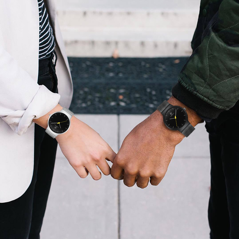 Couple Watches for Lovers CHEETAH Men Women Quartz Wristwatch Business Men Watch Girl Clock Mesh Steel Thin Relogio Masculino 210517, Silver white
Couple Watches for Lovers CHEETAH Men Women Quartz Wristwatch Business Men Watch Girl Clock Mesh Steel Thin Relogio Masculino 210517, Silver white
