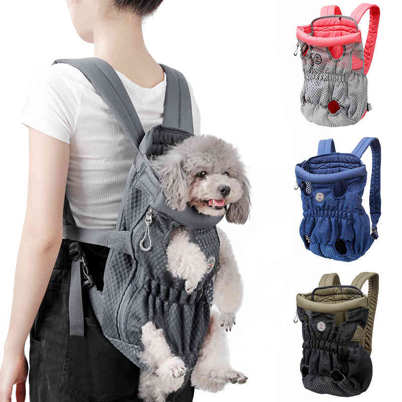 Pet Dogs Backpack Cat Carrier Outdoor Travel Shoulder Handle Bags Breathable Mesh Chihuahua Teddy Puppy Adjustable Backpack Bag