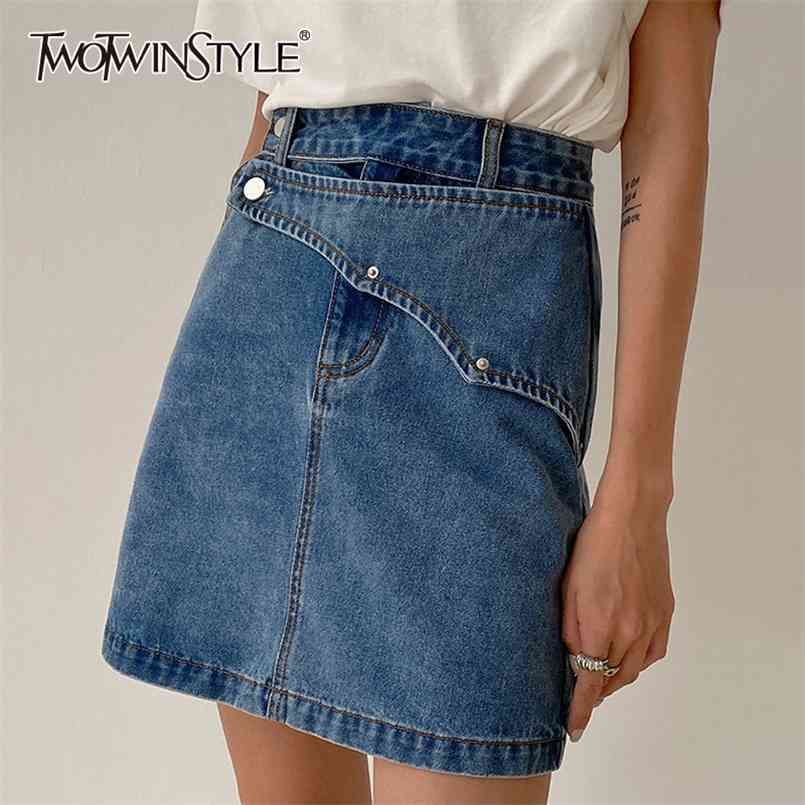 Casual Solid Denim Skirt For Women High Waist A Line Patchwork Mini Skirts Female Summer Fashion Clothing 210521, Blue
Casual Solid Denim Skirt For Women High Waist A Line Patchwork Mini Skirts Female Summer Fashion Clothing 210521, Blue