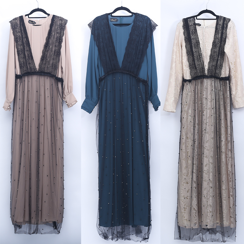 Lace Mesh Abaya Turkey Arabic Pakistani Muslim Strap Dress Vestidos Largos Qatar Hijab Islamic Dresses Tesettur Elbise Kaftan
Lace Mesh Abaya Turkey Arabic Pakistani Muslim Strap Dress Vestidos Largos Qatar Hijab Islamic Dresses Tesettur Elbise Kaftan