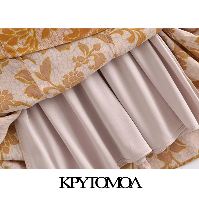 Women Chic Fashion Floral Print Pleated Midi Dress Backless Zipper With Lining Female Dresses Vestidos 210420