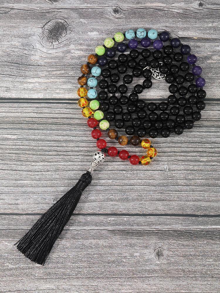 Pendant Necklaces YUOKIAA 108 Mala Beads Necklace Natural Black Onyx Meditation 7 Chakra Healing Tassel Long Yoga Japamala For Women Men
Pendant Necklaces YUOKIAA 108 Mala Beads Necklace Natural Black Onyx Meditation 7 Chakra Healing Tassel Long Yoga Japamala For Women Men