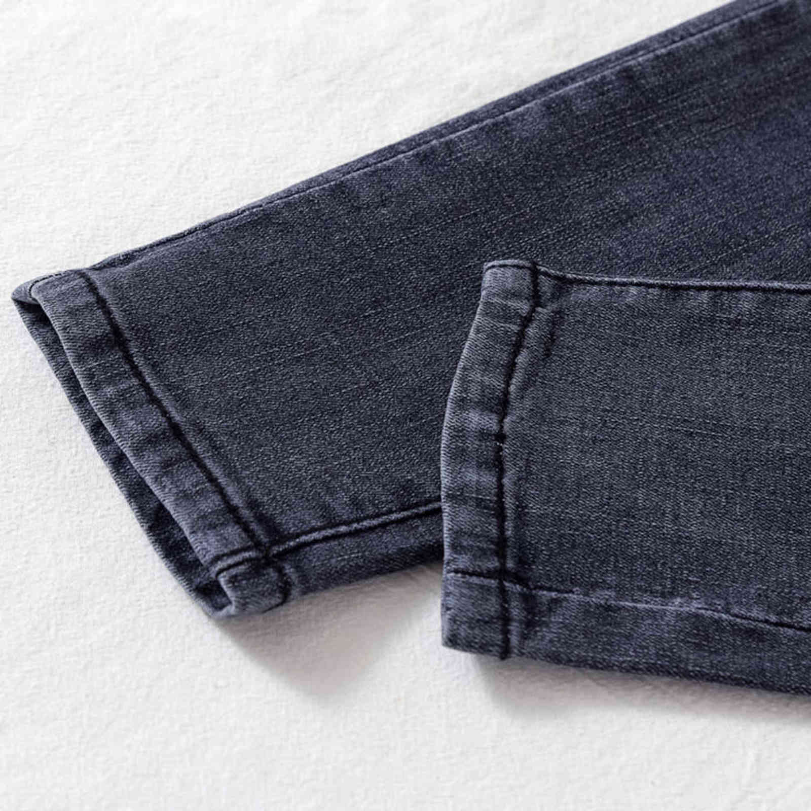 High Waist Jeans Women Fashion Casual Streetwear Slim Black Blue Gray Jeans Vintage Stretch Denim Pencil Pants Women 211112