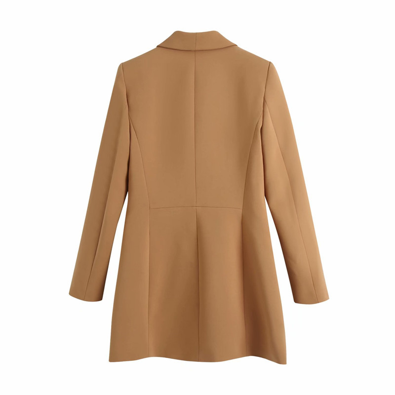 Casual Women V Neck Solid Color Jacket Spring-autumn Fashion Ladies Korean Temperament Female Long Suit 210515