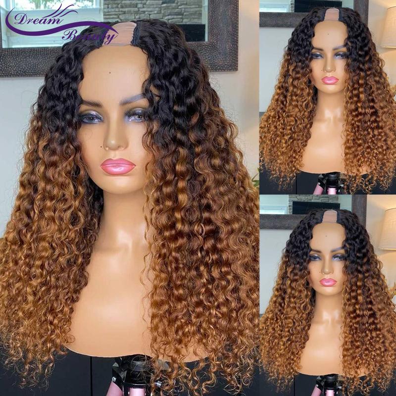 Dream Beauty Curl U Part Wigs For Women Peruvian Ombre Human Hair 150% Density Middle Shape Remy Glueless Wig Lace, As pic
Dream Beauty Curl U Part Wigs For Women Peruvian Ombre Human Hair 150% Density Middle Shape Remy Glueless Wig Lace, As pic