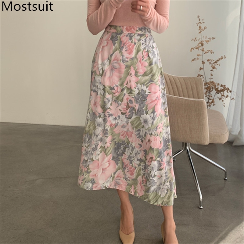 Summer Korean Floral Printed Long Women Skirts High Elastic Waist A-line Midi Fashion Elegant Ladies Falda 210518, Orange
Summer Korean Floral Printed Long Women Skirts High Elastic Waist A-line Midi Fashion Elegant Ladies Falda 210518, Orange