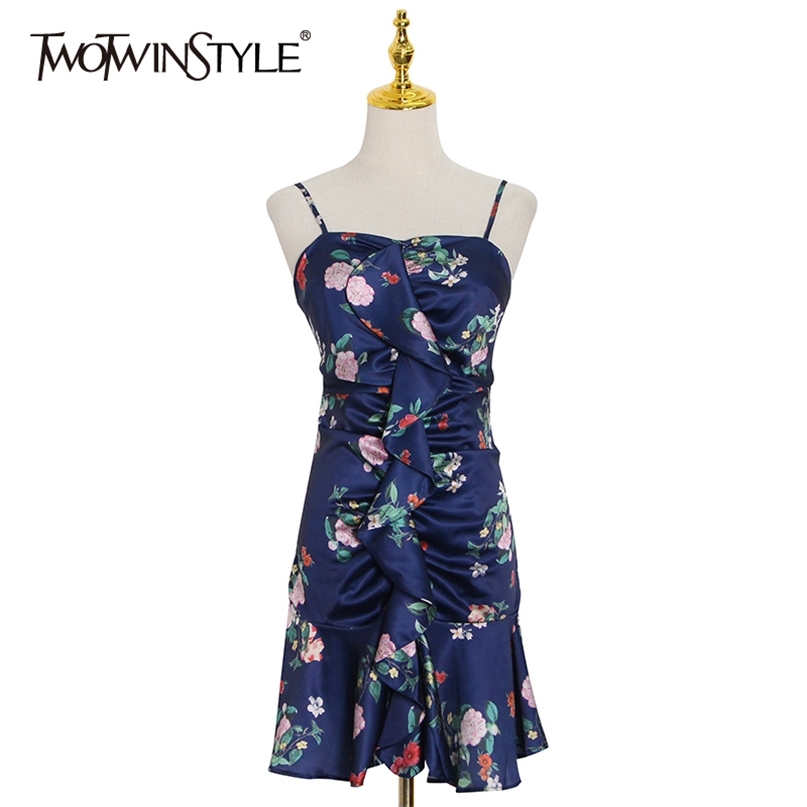 Sexy Party Patchwork Ruffle Dress For Women Square Sleeve Sleeveless High Waist Printed Sling Dresses Female 210520, Navy
Sexy Party Patchwork Ruffle Dress For Women Square Sleeve Sleeveless High Waist Printed Sling Dresses Female 210520, Navy