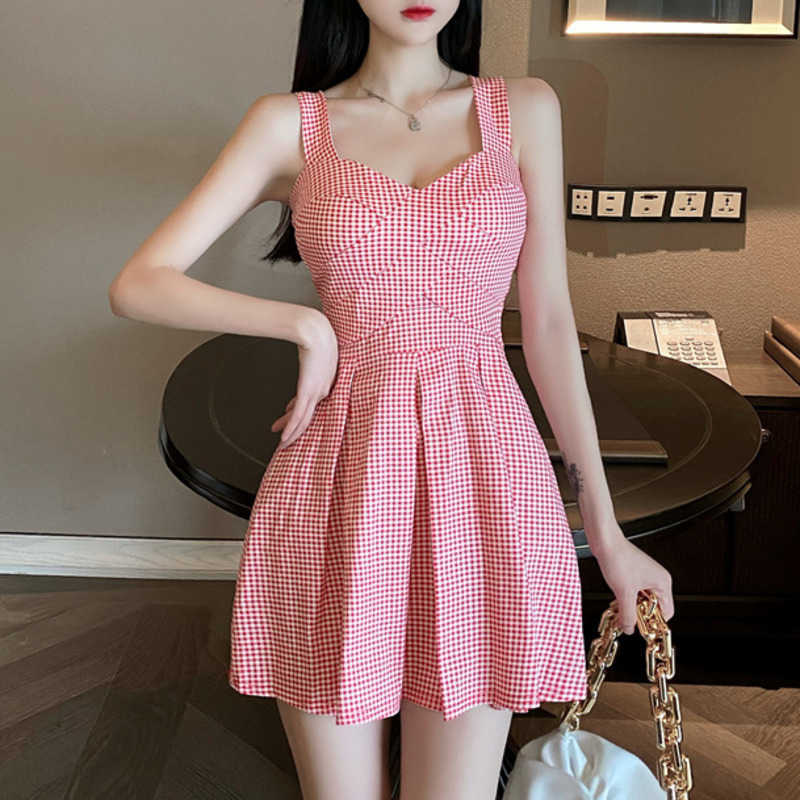 WOMENGAGA Spring Summer Tops Sexy Nightclub Women's Dress Thin Plaid Vest A-line Mini Korean Dresses 3ODO 210603, Black
WOMENGAGA Spring Summer Tops Sexy Nightclub Women's Dress Thin Plaid Vest A-line Mini Korean Dresses 3ODO 210603, Black