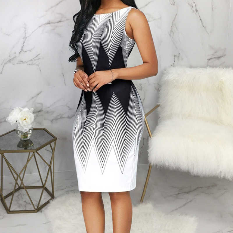 Sleeveless Summer Gray Dress For Women O Neck Slim Office Ladies Dress Print Vestidos Vintage Elegant Party Bodycon Dress X0705
Sleeveless Summer Gray Dress For Women O Neck Slim Office Ladies Dress Print Vestidos Vintage Elegant Party Bodycon Dress X0705