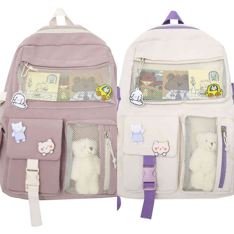 Backpack Style Julyccino New Buckle Badge Women Candy Color Fashion Cute Schoolbag Shoulder Student Bag Teenage Girls College 1119
Backpack Style Julyccino New Buckle Badge Women Candy Color Fashion Cute Schoolbag Shoulder Student Bag Teenage Girls College 1119