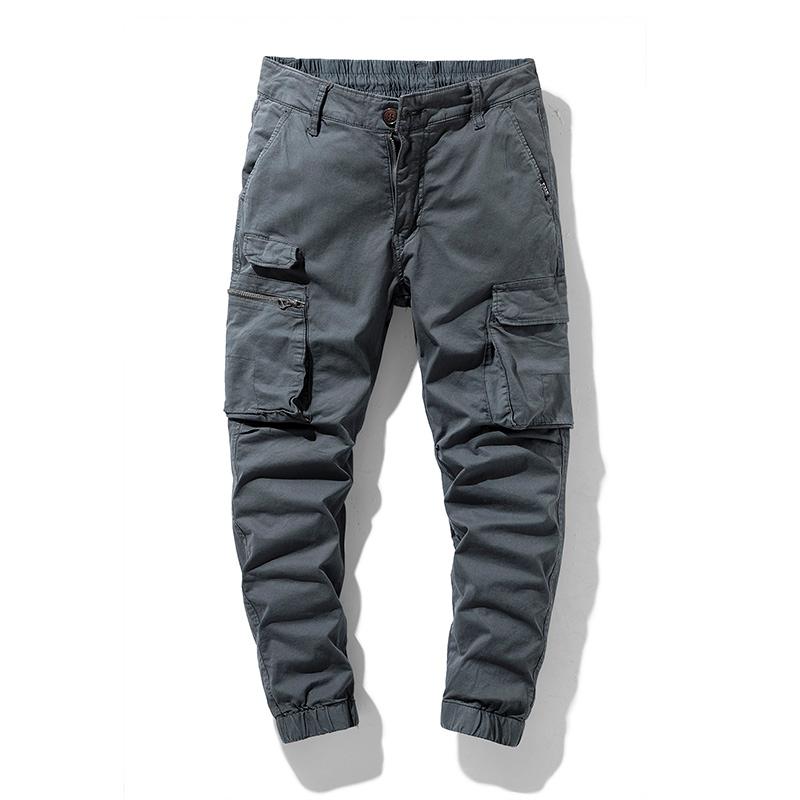 Men Cargo Pants Lightweight Army Trousers Men's Quick Dry Pure Cotton Breathable Male Casual Bottom Trouser Multi-Pockets
