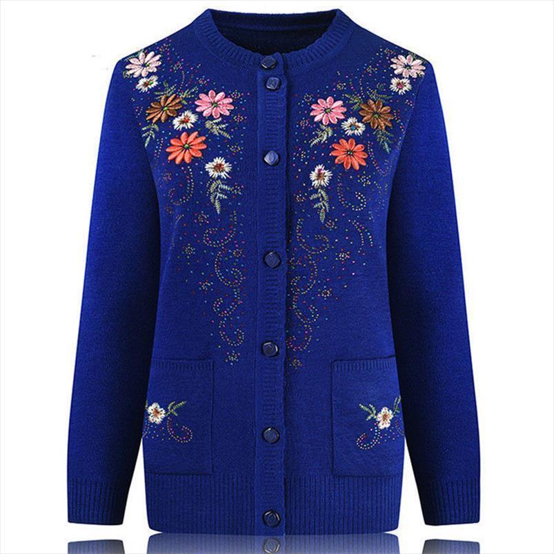 middle aged and elderly women sweater womens embroidery knit cardigan jacket single breasted slim coat thin grandma spring clothing, White;black
middle aged and elderly women sweater womens embroidery knit cardigan jacket single breasted slim coat thin grandma spring clothing, White;black