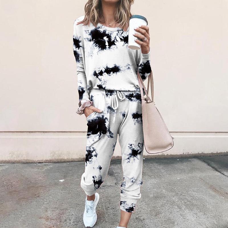 Women' Two Piece Pants Women Autumn Tracksuit 2 Set Tie Dye Sets Female Casual Outfits Joggers Sportsuit Loose Sweatpants Matching Plus Siz, Black 
Women' Two Piece Pants Women Autumn Tracksuit 2 Set Tie Dye Sets Female Casual Outfits Joggers Sportsuit Loose Sweatpants Matching Plus Siz, Black