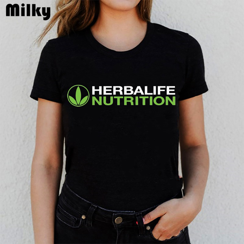 T shirt women Herbalife T shirt Harajuku Funny diy t shirt For Women black Tshirts Tops women plus size white t-shirt 210408
