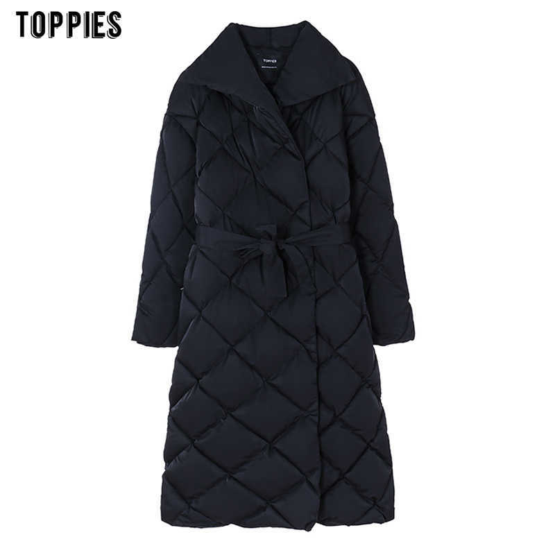 Toppies Winter Coat Women Parkas Thicker Warm Plaid Bubble Korean Puffer jacket fashion outwear 211018