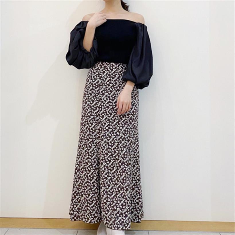 vintage high waist print womens skirt trumpet spring summer simple japan style elegant temperament jupe, Black
vintage high waist print womens skirt trumpet spring summer simple japan style elegant temperament jupe, Black