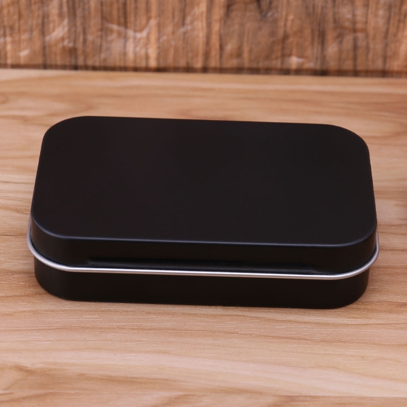 Survival Kit Tin Small Empty Metals Tin Silver Black Gold Flip Opbergbox Case Organizer for Money Coin Candy Key Jewelry Case