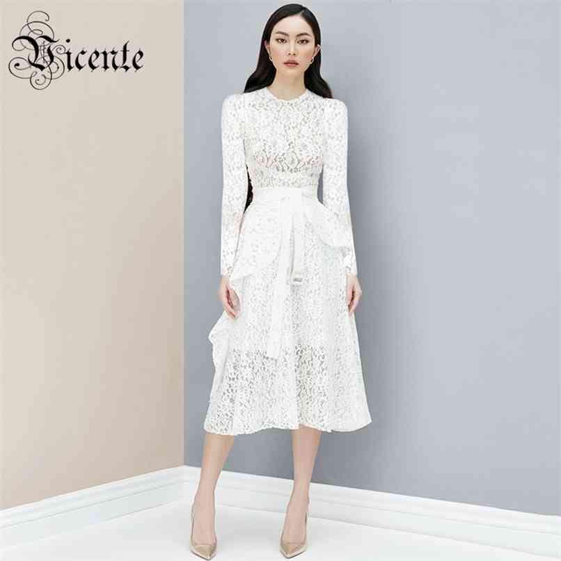 Trendy White Lace Midi Dress Ruffles Design Long Sleeves With Belt O Neck Celebrity Party Club Vestido Free 210520
Trendy White Lace Midi Dress Ruffles Design Long Sleeves With Belt O Neck Celebrity Party Club Vestido Free 210520