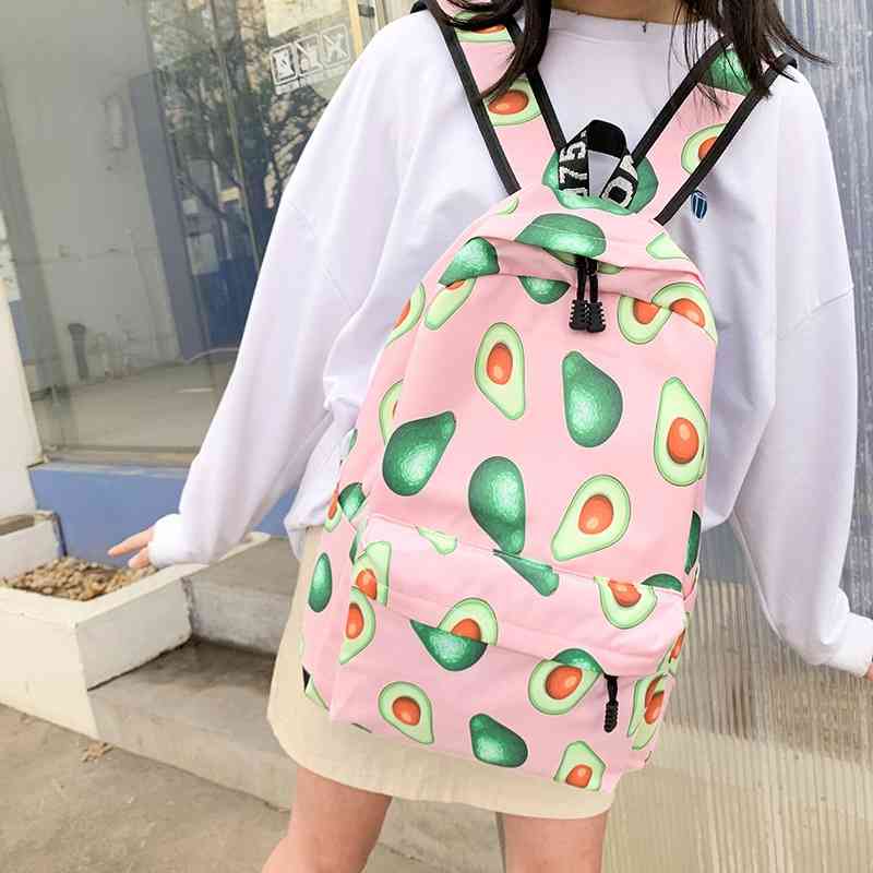 Printed student schoolbag Korean version Harajuku Ulzzang Nylon Backpack cute ins avocado backpack girl, Pink kitten
Printed student schoolbag Korean version Harajuku Ulzzang Nylon Backpack cute ins avocado backpack girl, Pink kitten