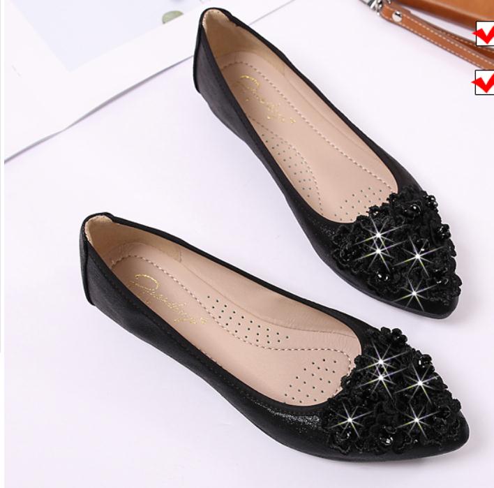 2021 Spring and Autumn shoes with New style fashion flat bottom pointed end Women's shoes@3058, Black 
2021 Spring and Autumn shoes with New style fashion flat bottom pointed end Women's shoes@3058, Black