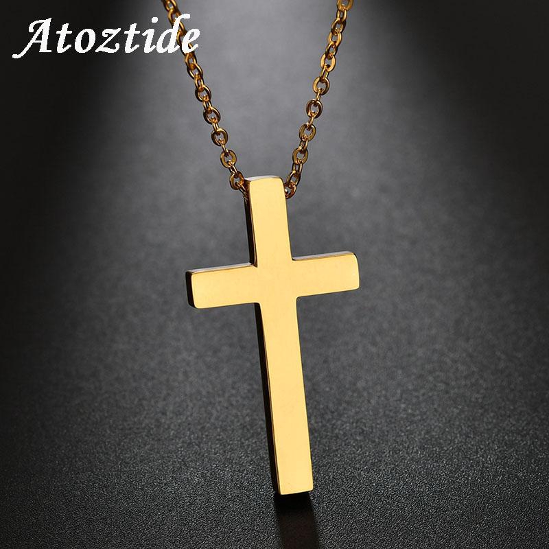 Pendant Necklaces Atoztide Classic Stainless Steel Cross Necklace Unisex Charm Gold Rose Color Chain Religious Jewelry, Silver
Pendant Necklaces Atoztide Classic Stainless Steel Cross Necklace Unisex Charm Gold Rose Color Chain Religious Jewelry, Silver