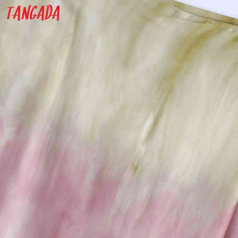 Women Chic Fashion Tie-dye Print Wide Leg Pants Vintage High Waist Size Zipper Female Trousers Mujer BE400 210416
