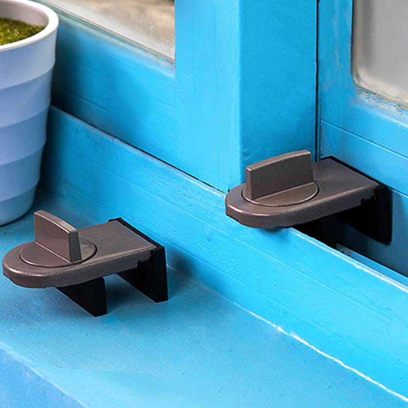 Sliding Doors Tools Iron Window Safety Lock Anti-theft Window Spacer Children Against Alip Button Adjustable 1Pcs Durable