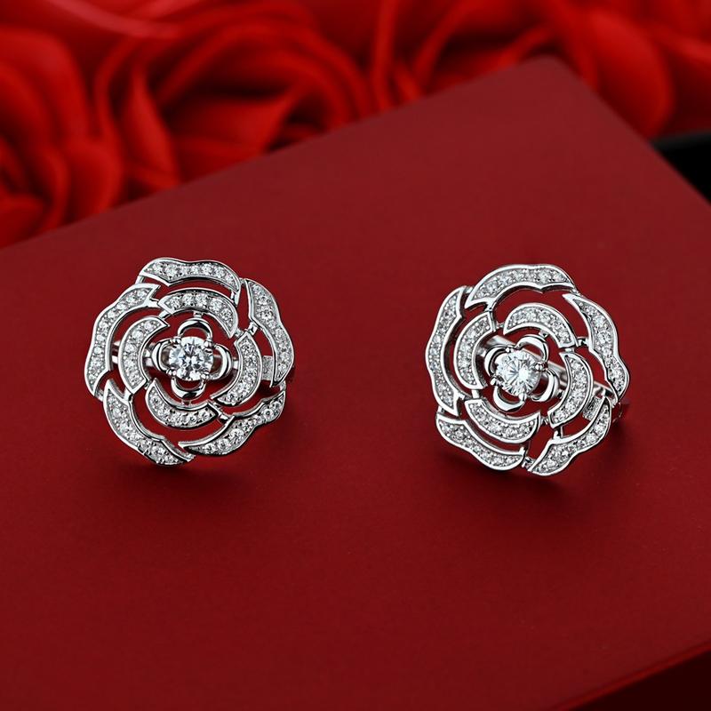Stud DJMAX 100% 925 Sterling Silver Sparkling High Carbon Diamond Hollow Out Rose Flower Earrings For Women Party Fine Jewelry, Golden;silver
Stud DJMAX 100% 925 Sterling Silver Sparkling High Carbon Diamond Hollow Out Rose Flower Earrings For Women Party Fine Jewelry, Golden;silver