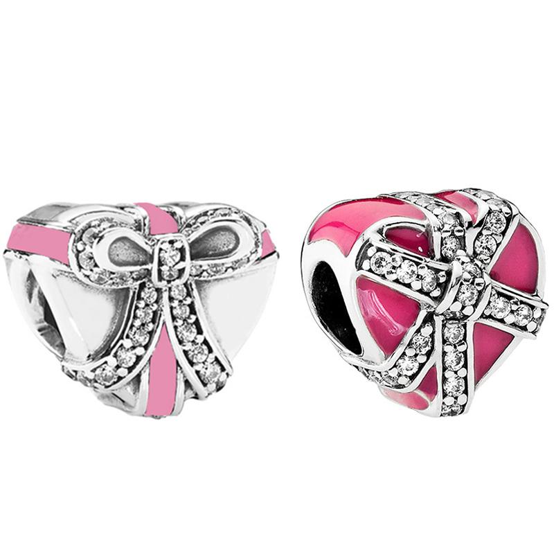 Other Fit Original Pan Charms Bracelet Girl Clear CZ Bow Knot Pink Enamel Heart Gift Box Beads DIY Jewelry For Women Bangles Accessory
Other Fit Original Pan Charms Bracelet Girl Clear CZ Bow Knot Pink Enamel Heart Gift Box Beads DIY Jewelry For Women Bangles Accessory