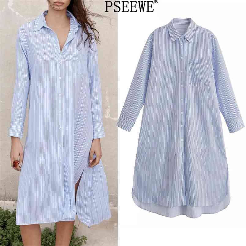 Blue Striped Shirt Dress Woman Summer Long Dresses Women Casual Asymmetric Hem Button Up Sleeve 210519, Green
Blue Striped Shirt Dress Woman Summer Long Dresses Women Casual Asymmetric Hem Button Up Sleeve 210519, Green