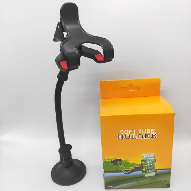 Universal Long Arm Car Holder Mount with Clip Suction Cup 360 Degree Rotated Windshield Phone Holder For 4.7 inch 6.8inch Cellphone with Box