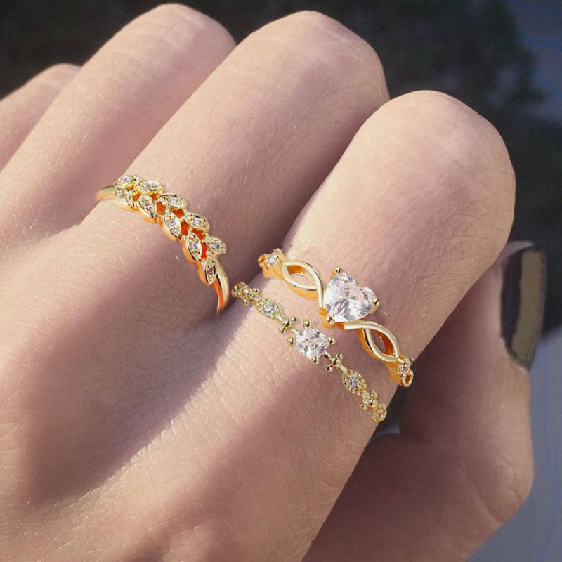 Wedding Rings Adjustable Engagement For Women Aesthetic Gold Crystal Cute Thin Matching Ring Accessories Korean Fashion Jewelry, Slivery;golden
Wedding Rings Adjustable Engagement For Women Aesthetic Gold Crystal Cute Thin Matching Ring Accessories Korean Fashion Jewelry, Slivery;golden