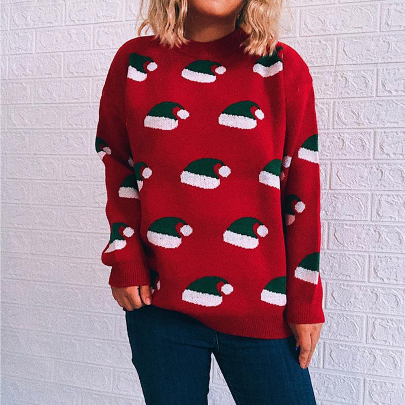Women's Sweaters Sweater Autumn Winter Fashion Casual Loose Round Neck And Long Sleeves Christmas Hat Year Themed Tops, White;black
Women's Sweaters Sweater Autumn Winter Fashion Casual Loose Round Neck And Long Sleeves Christmas Hat Year Themed Tops, White;black