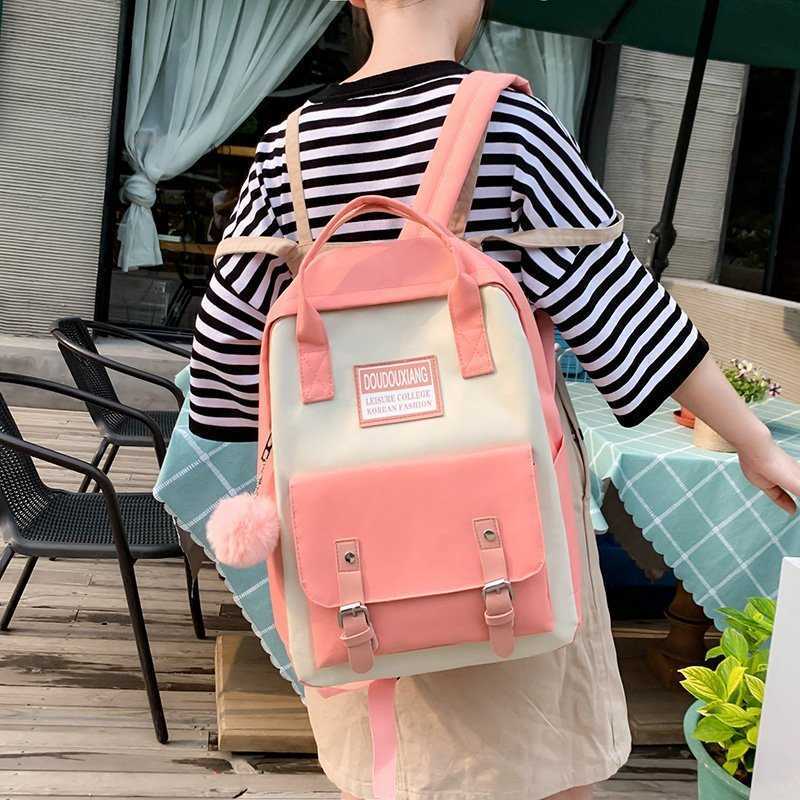 School Bags Fashion Canvas Women Backpack Casual Classical School Bag For Teenage Girls Shoulder Bag Mochilas Rucksacks 210809