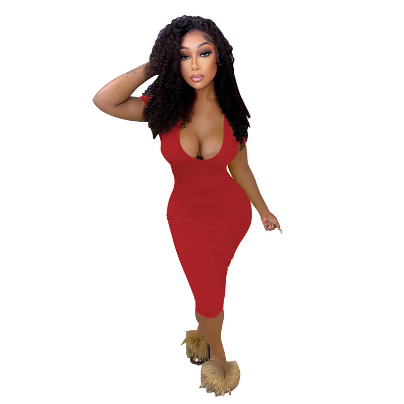 New Plus size S-2XL Women Maxi Dresses Sleeveless bodycon SKirts solid color beach dress Sexy Summer Clothing trendy long skirt skinny skirts 4861