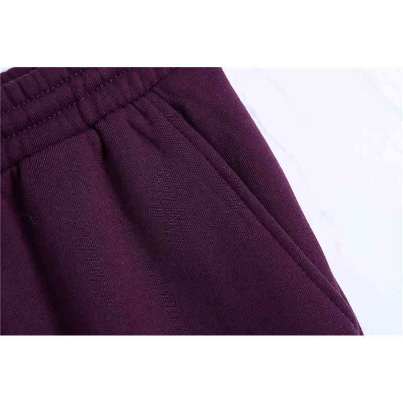Causal Women Purple Straight Trousers Fashion Ladies Elastic High Waist Pants Streetwear Female Chic Sport 210430
