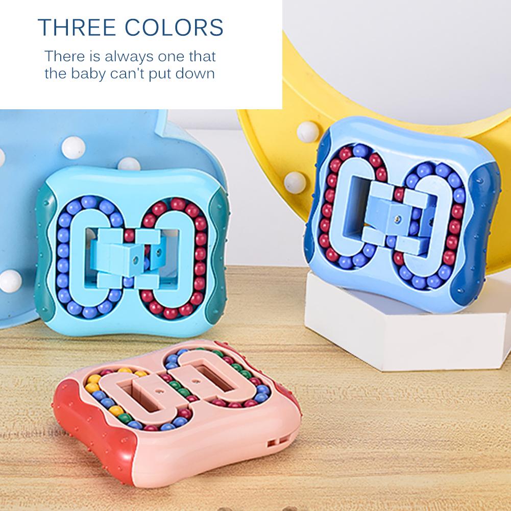Rotating Magic Bean Fingertip Fidget Handheld Toy for Adults Kids Creative Stress Relief Decompression Portable Educational
