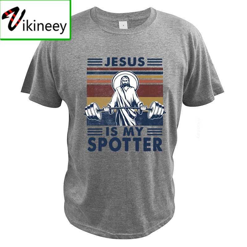 Jesus Is My Spotter T Shirt Gym Workout Weightlifting God Christian Vintage Funny 100% Cotton Summer Clothing 210629, Blue
Jesus Is My Spotter T Shirt Gym Workout Weightlifting God Christian Vintage Funny 100% Cotton Summer Clothing 210629, Blue