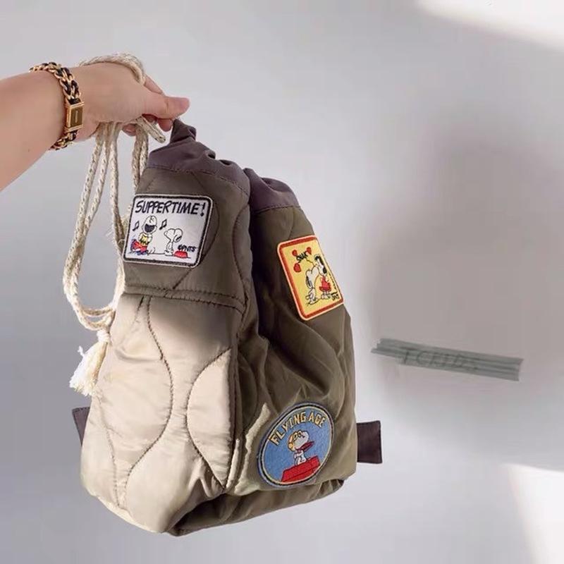 Backpack Japanese Retro Patch Cotton Quilted Drawstring Bag Student Outing, Army green
Backpack Japanese Retro Patch Cotton Quilted Drawstring Bag Student Outing, Army green