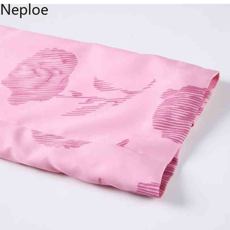 Neploe Suit Jacket Women's Spring Casual Slim Fit Bkazers Notched Collar Single Button with Waist Chain Pink Long Sleeve Tops 210422