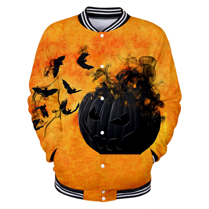 Halloween Jacket Men's Women's Shorts Jacket Black pumpkin Baseball Jacket High Quality Comfortable Fashion Travel Sports Party XXL 2XL, Black;brown
Halloween Jacket Men's Women's Shorts Jacket Black pumpkin Baseball Jacket High Quality Comfortable Fashion Travel Sports Party XXL 2XL, Black;brown