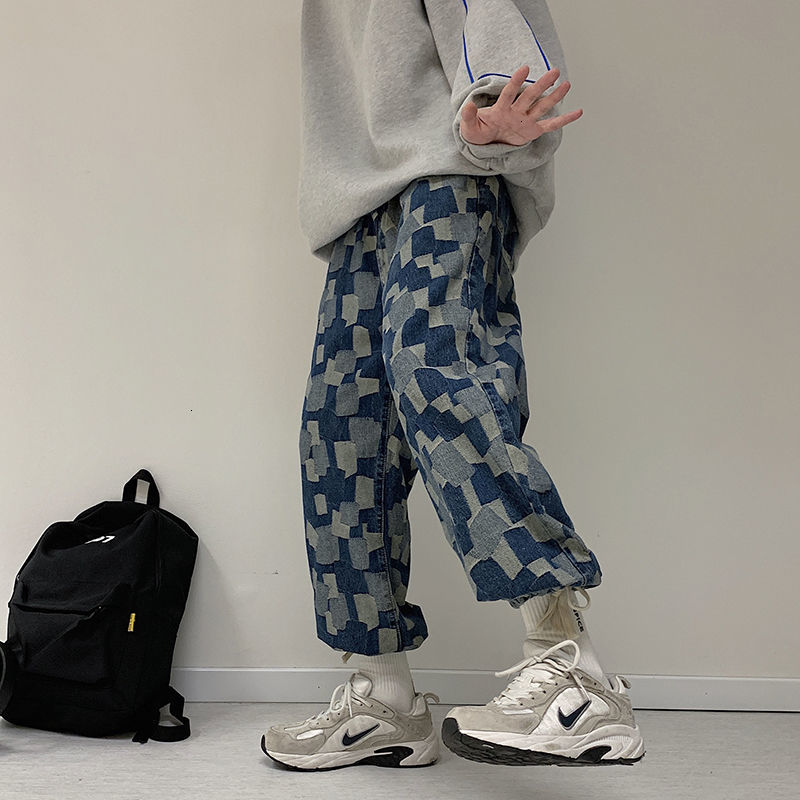 Men's Jeans Blue Plaid Printing Straight Pants Baggy Retro Loose Cowboy Casual Fashion Biker Denim Trousers S-2XL IHOV
Men's Jeans Blue Plaid Printing Straight Pants Baggy Retro Loose Cowboy Casual Fashion Biker Denim Trousers S-2XL IHOV