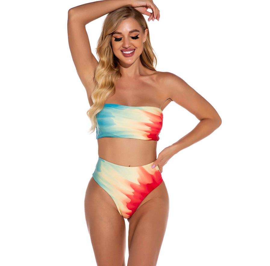 Women' Bandeau Bikini Set Sexy Brazilian Triangle Thong Off Shoulder High Waist Swimwear Two Piece Bathing Suits
Women' Bandeau Bikini Set Sexy Brazilian Triangle Thong Off Shoulder High Waist Swimwear Two Piece Bathing Suits